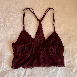 Aerie Burgundy Bralette, Size S, Never worn!